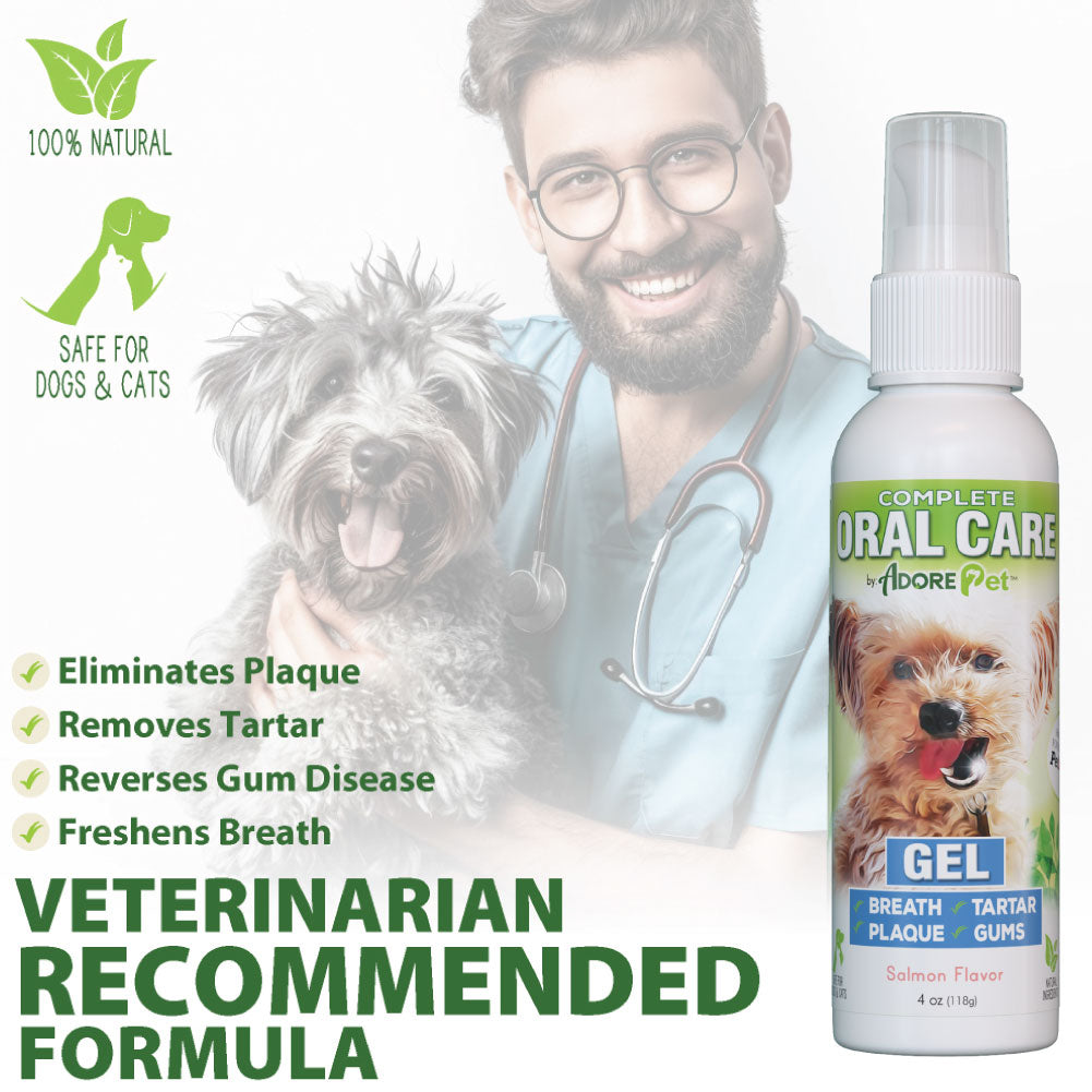 Adore Pet Complete Oral Care Salmon Gel for Plaque, Tartar, Breath and Gums