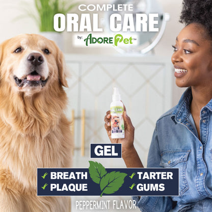 Adore Pet Complete Oral Care Gel for Plaque, Tartar, Breath and Gums