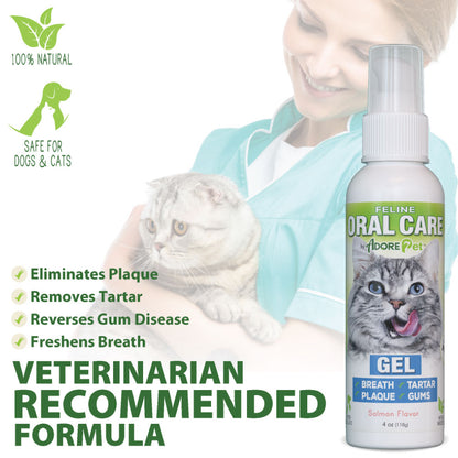 Adore Pet Complete Oral Care Feline Gel for Plaque, Tartar, Breath and Gums