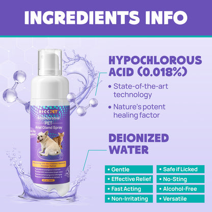 HICC Pet Antimicrobial Anal Gland Spray 4 fl oz
