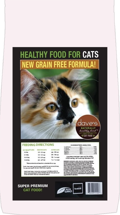 Dave's Naturally Healthy Dry Cat Food 20lb