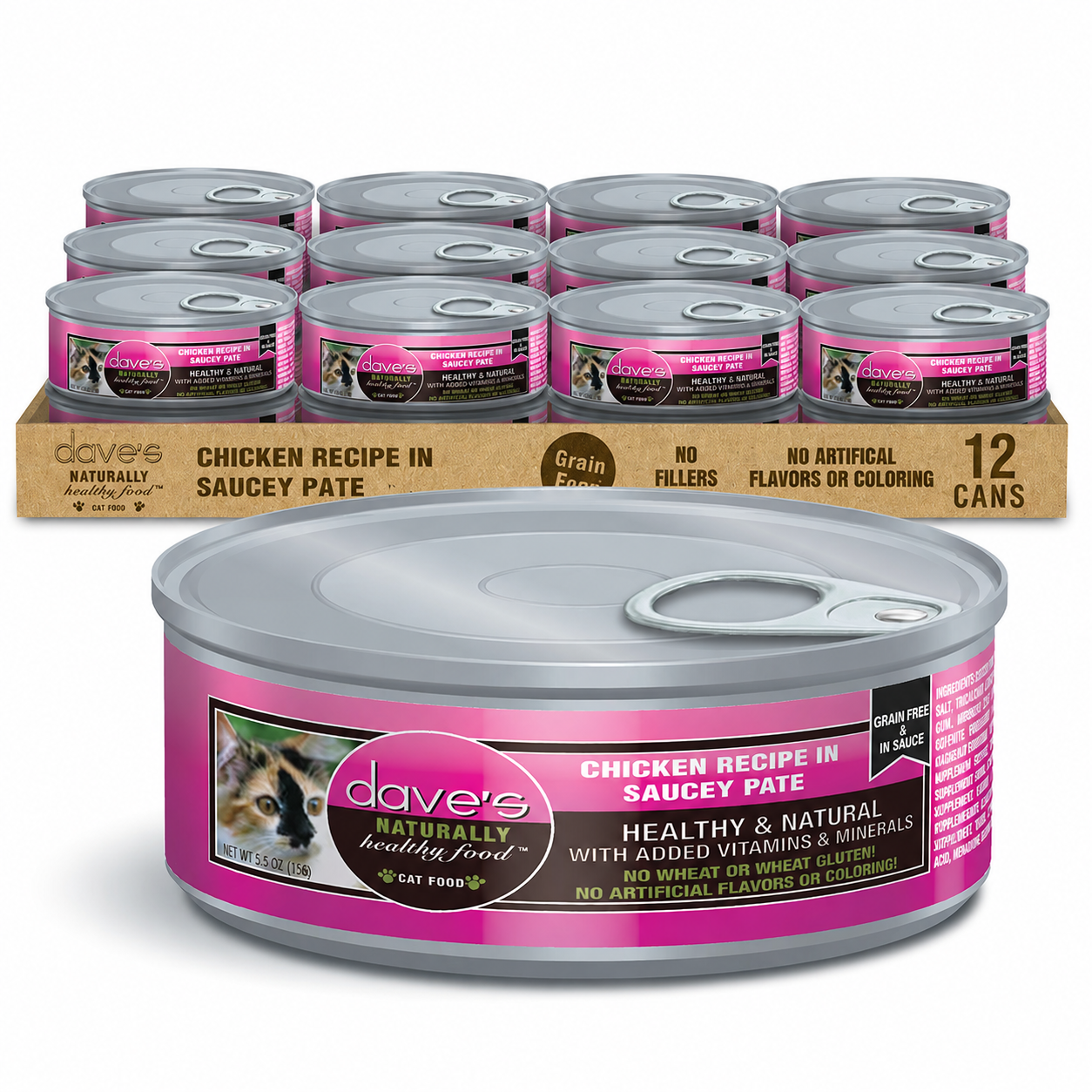 Dave's Chicken Recipe in Saucey Pate (12-5.5oz)