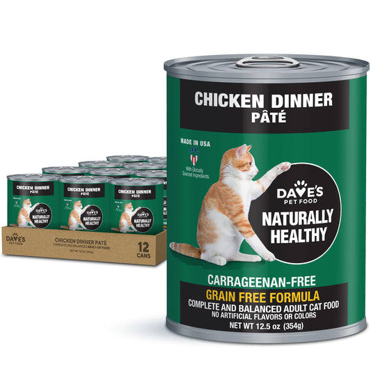 Dave's Naturally Healthy, Chicken Dinner Paté (12-12.5oz or 12-22oz)