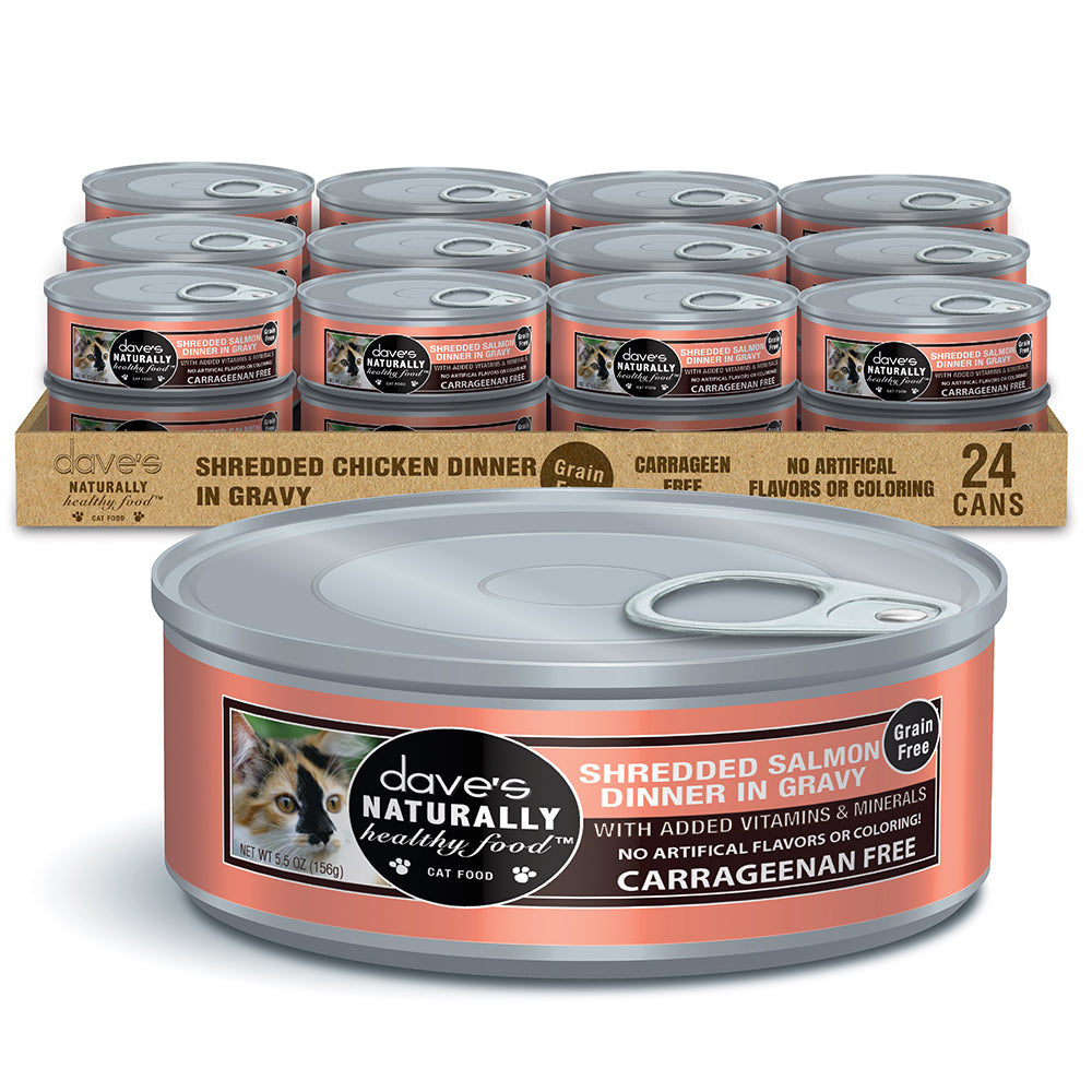 Dave's Naturally Healthy, Shredded Salmon in Gravy (24-5.5oz)