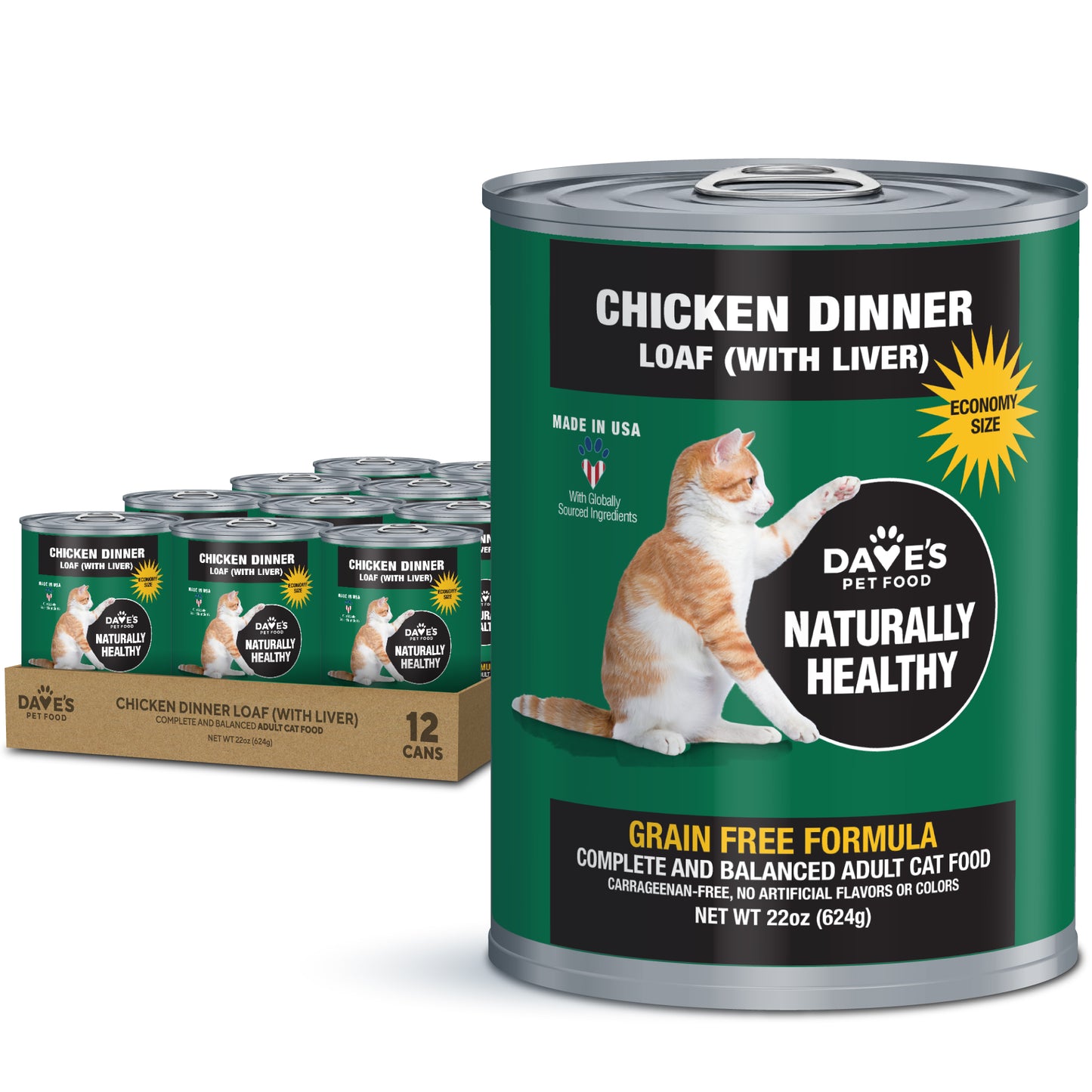 Dave's Naturally Healthy, Chicken Dinner Paté (12-12.5oz or 12-22oz)