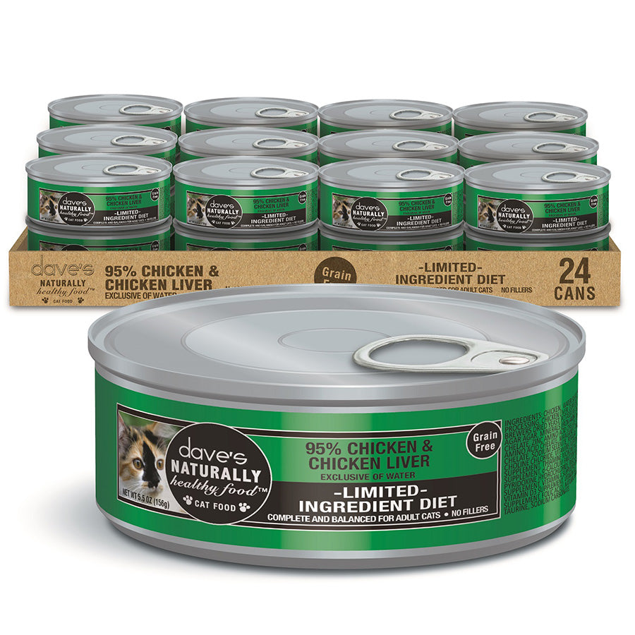 Dave's Naturally Healthy 95% Chicken & Chicken Liver (24-5.5oz)