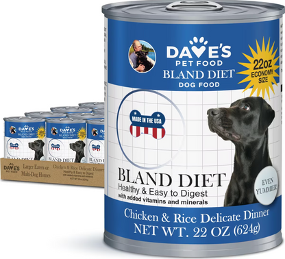 Dave's Restricted Bland Diet, Chicken & Rice (24-5.5oz / 12-13.2oz / 12-22oz)