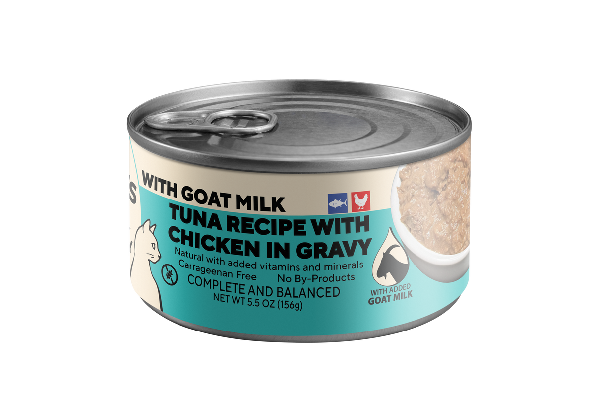 Dave's Naturally Healthy Tuna Recipe with Chicken in Gravy with Goat's Milk