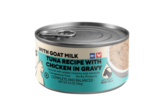 Dave's Naturally Healthy Tuna Recipe with Chicken in Gravy with Goat's Milk