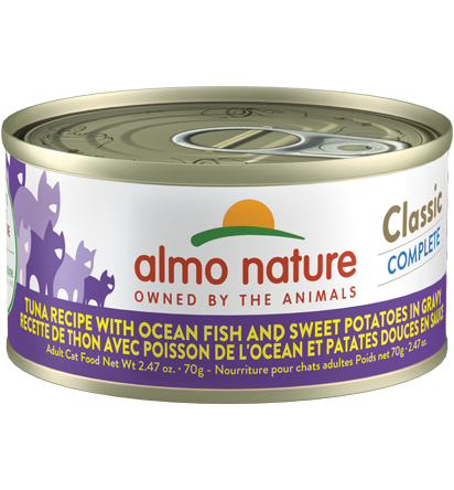 Almo Nature Tuna Recipe with Ocean Fish and Sweet Potato in gravy