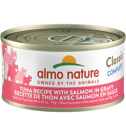 Almo Nature Tuna Recipe with Salmon in gravy