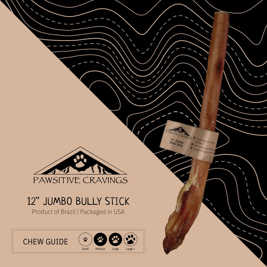 Pawsitive Cravings 12 inch Jumbo Bully Stick (Pack of 20 / $6.68ea)