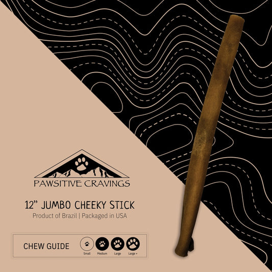 Pawsitive Cravings 12 inch Jumbo Cheeky Stick (Pack of 15 / $3.11ea)