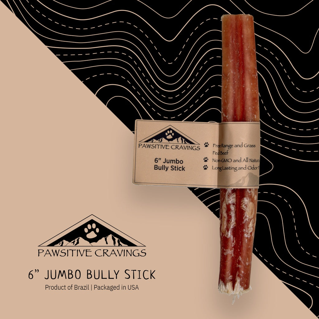 Pawsitive Cravings 6 inch Jumbo Bully Stick (Pack of 40 / $3.43ea)