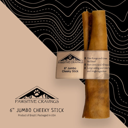 Pawsitive Cravings 6 inch Jumbo Cheeky Stick (Pack of 30 / $1.64ea)