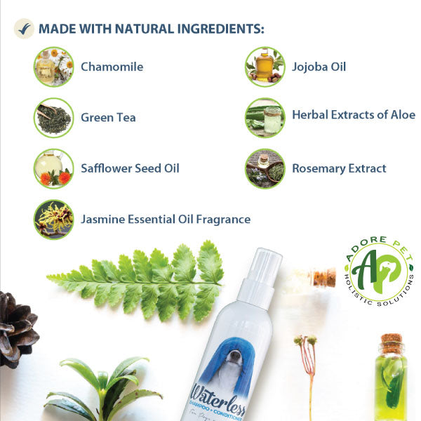 Adore Pet Waterless Shampoo & Conditioner No Rinse for Dogs & Cats
