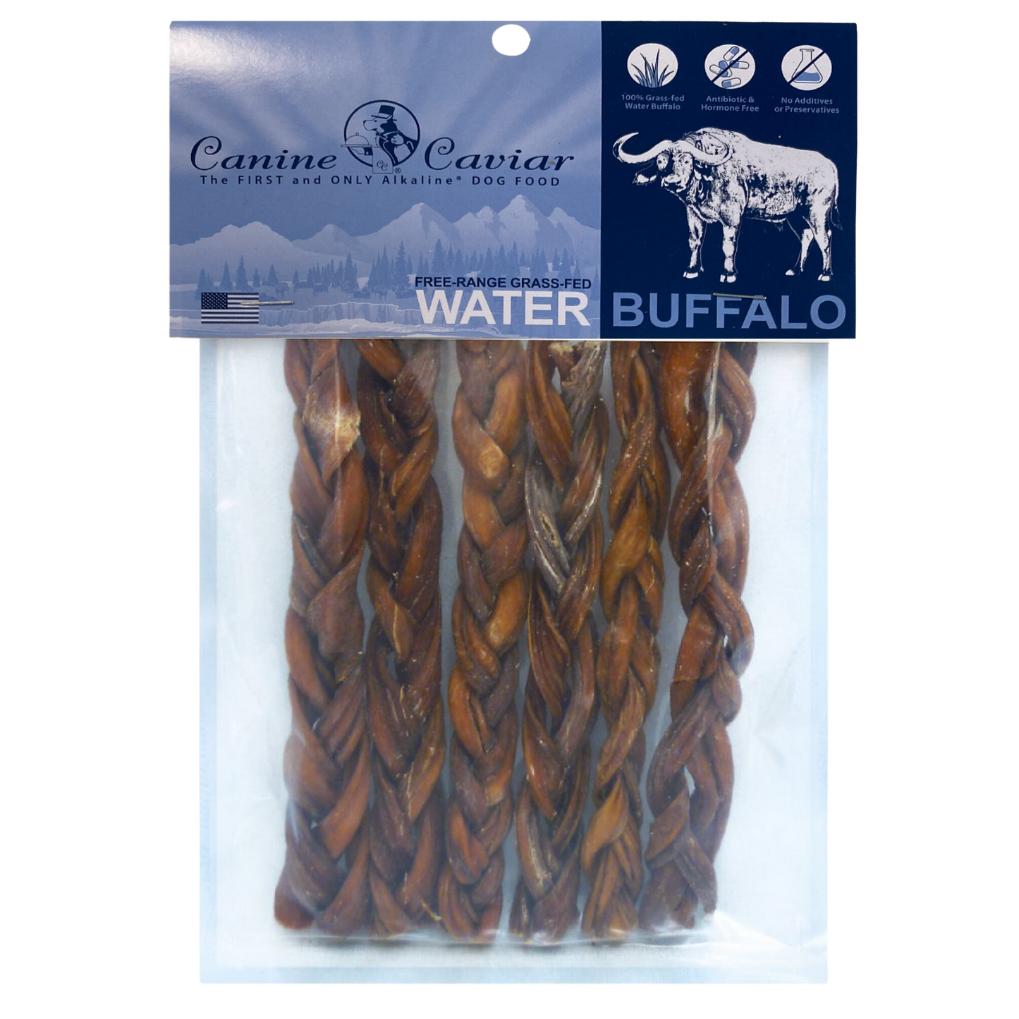 Canine Caviar Stix Braided 6" (6pk)
