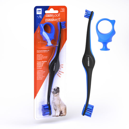 Paw Ready BrushMate Premium Toothbrush with Biteblock - Small