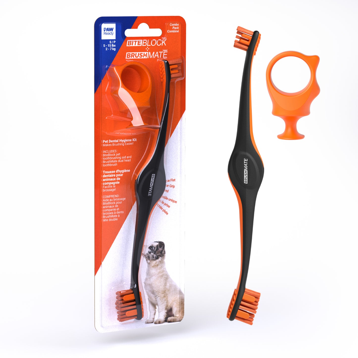 Paw Ready BrushMate Premium Toothbrush with Biteblock - Small