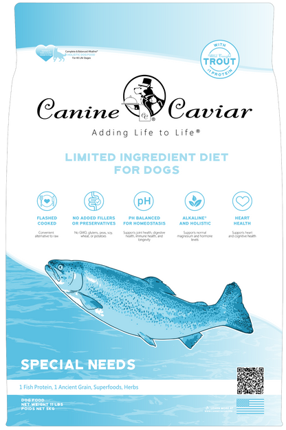 Canine Caviar Special Needs Trout Limited Ingredient Alkaline® Entrée