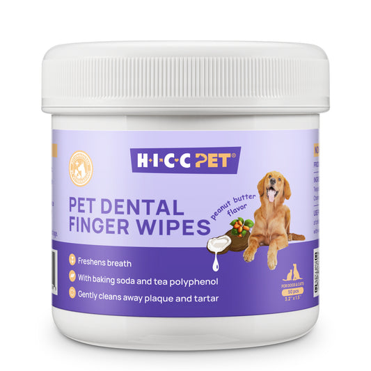 HICC Pet Dental Finger Wipes 50pcs - Peanut Butter