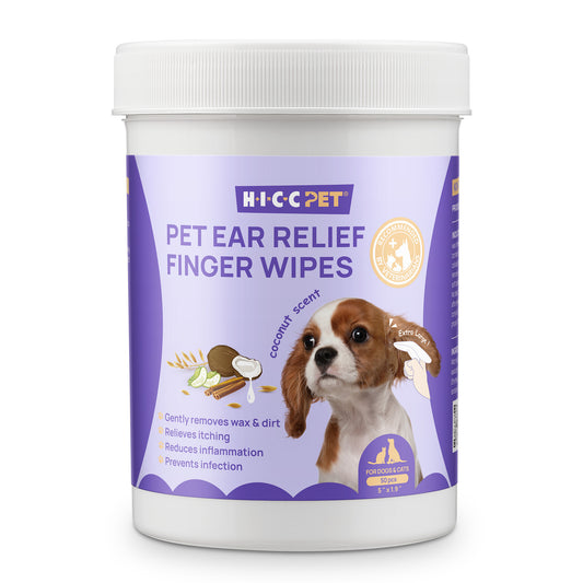 HICC Pet Relief Ear Finger Wipes 50pcs