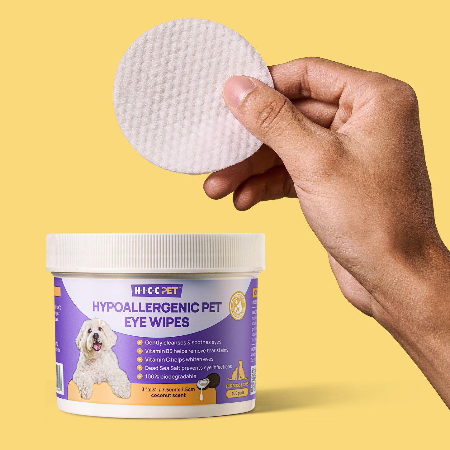 HICC Pet Hypoallergenic Eye Wipes 100pcs