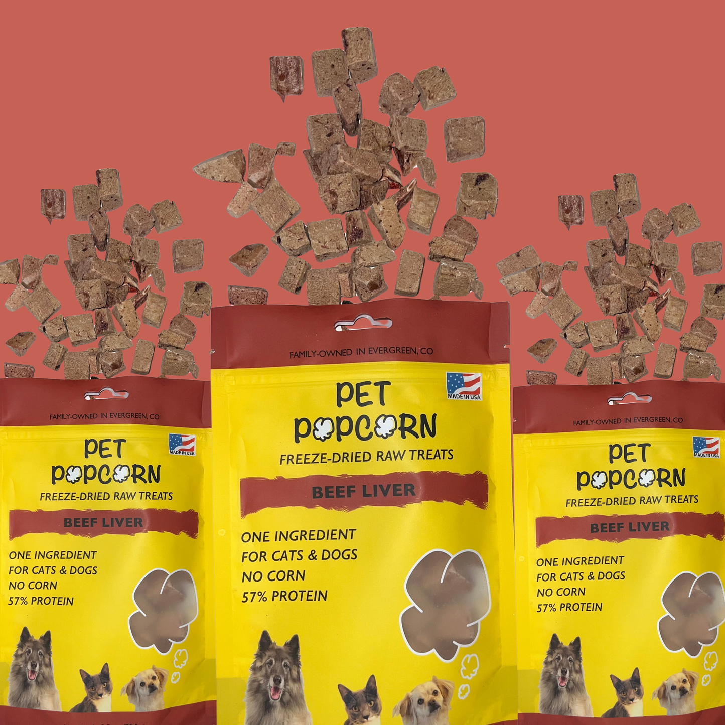 Pet Popcorn Beef Liver Treats