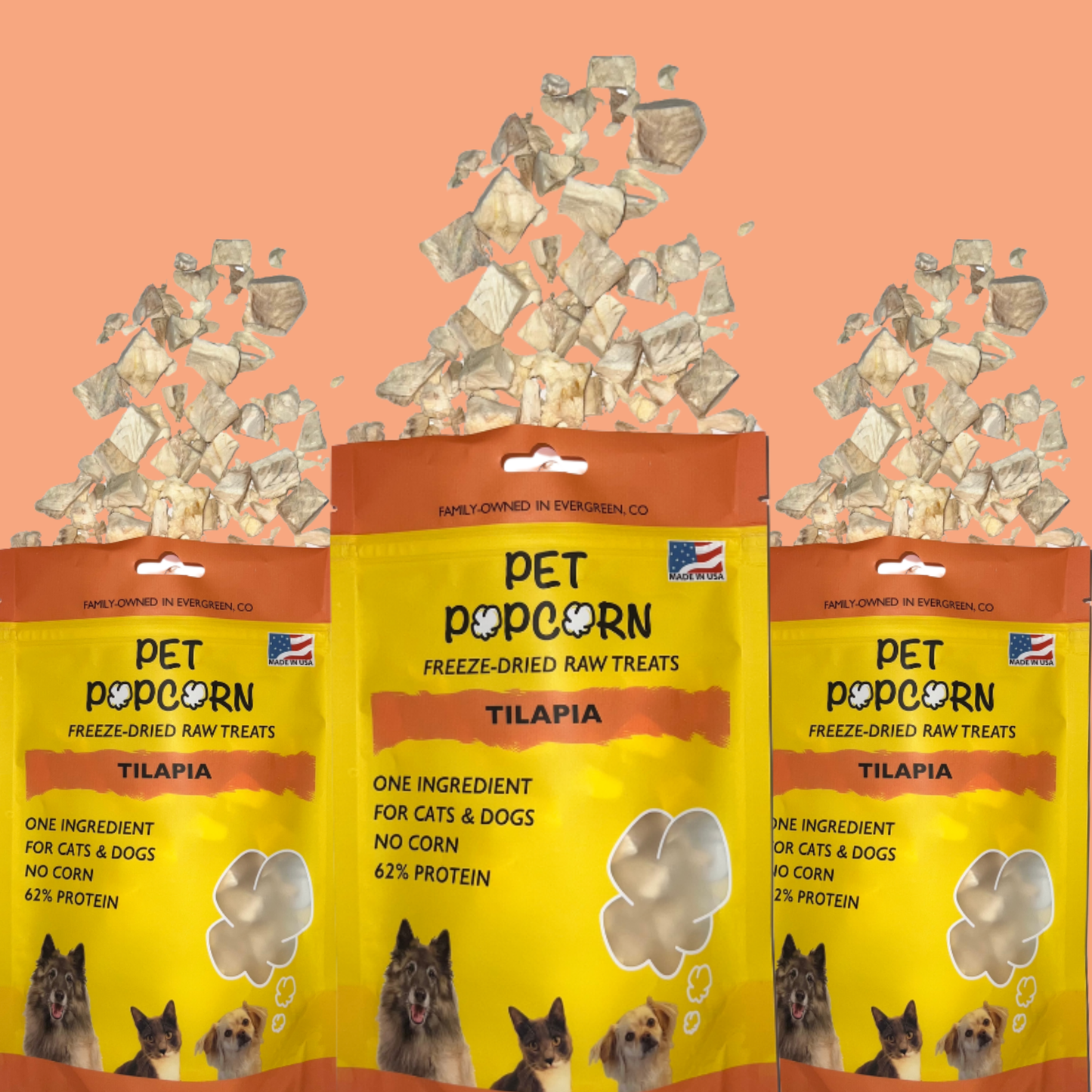 Pet Popcorn Tilapia Treats