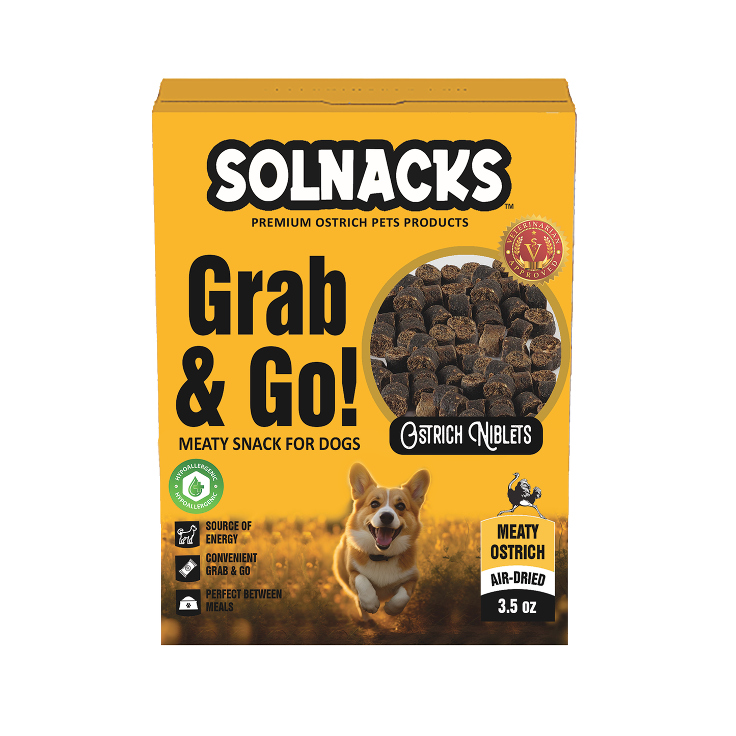 Solnacks Ostrich Niblets for Dogs