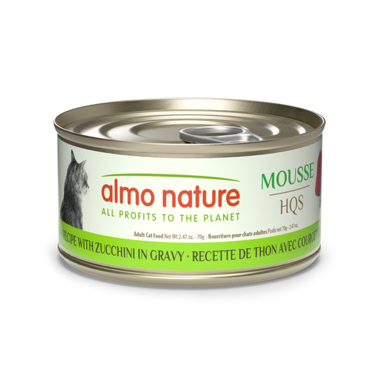 Almo Nature Natural HQS Mousse Tuna Recipe with Zucchini in Gravy