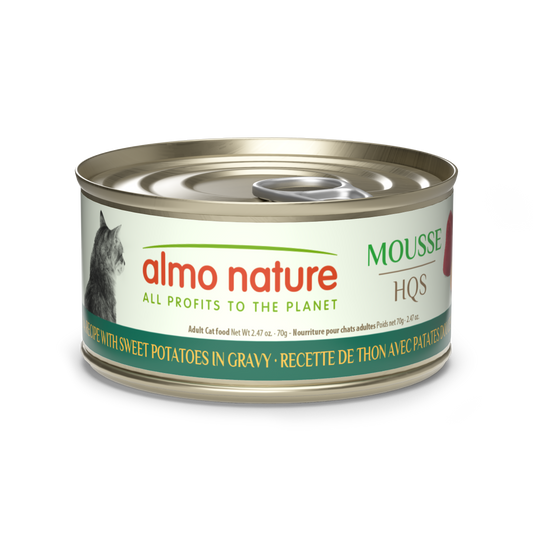 Almo Nature Natural HQS Mousse Tuna Recipe with Sweet Potatoes in Gravy