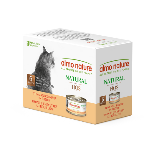 Almo Nature Natural HQS Tuna and Shrimps in Broth Multipack