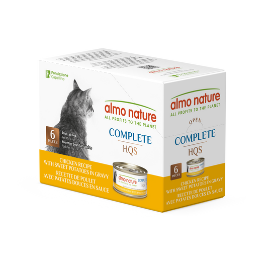 Almo Nature Complete HQS Chicken with Sweet Potatoes in gravy Multipack