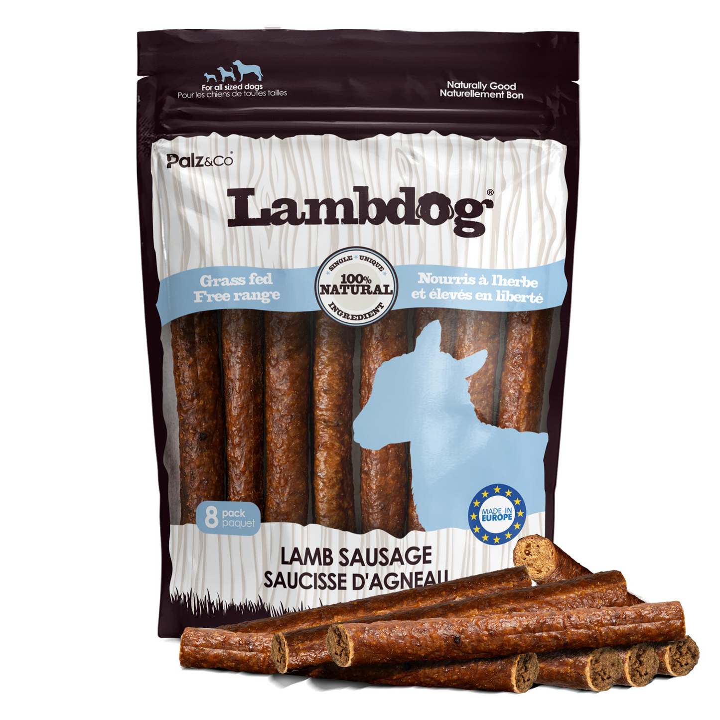 Palz & Co Lambdog Lamb Sausage 8 Pack