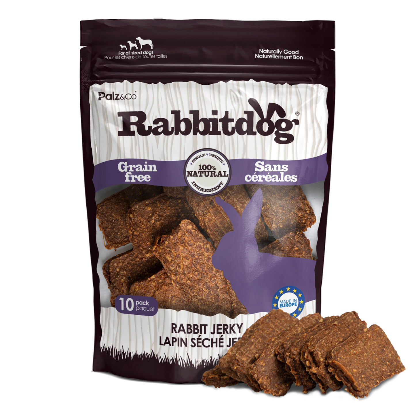 Palz & Co Rabbitdog Rabbit Jerky 10 Pack