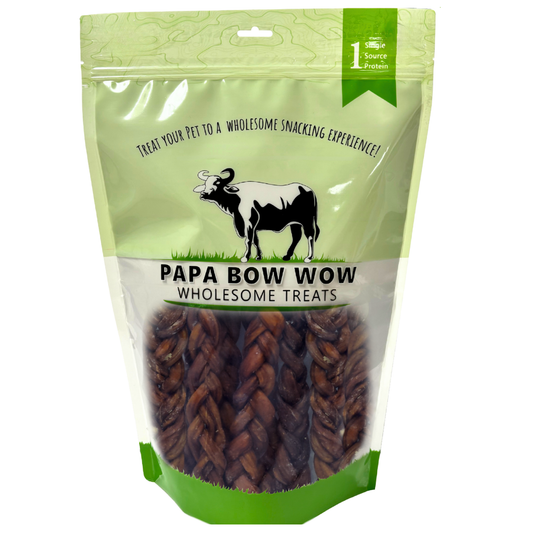 Papa Bow Wow (Canine Caviar) Braided Intestine 12"