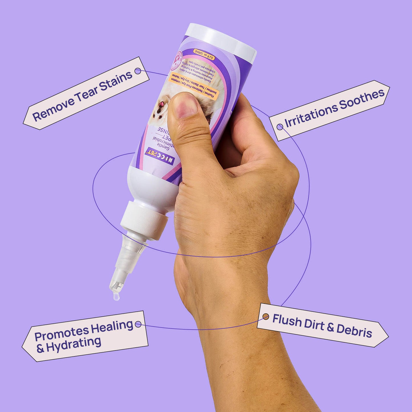 HICC Pet Gentle Antimicrobial Eye Rinse 5.1 fl oz