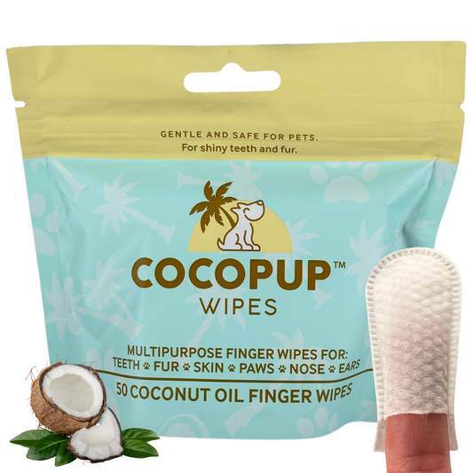 COCOPUP Wipes 100% Coconut Oil Finger Wipes (25 packs / 50 wipes per pack)