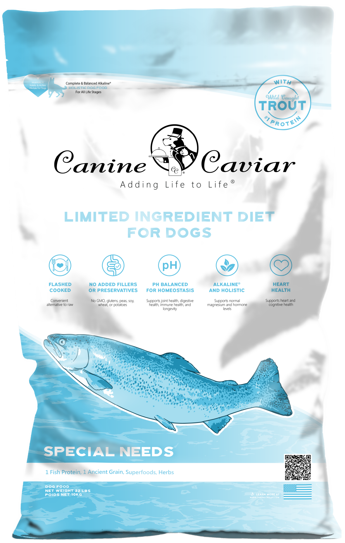 Canine Caviar Special Needs Trout Limited Ingredient Alkaline® Entrée