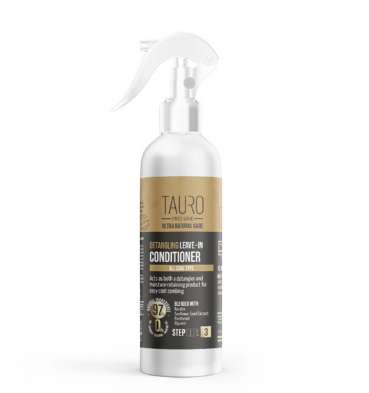 Tauro Pro Line Ultra Natural Care Detangling Dog & Cat Leave-In Conditioner, 8.5 fl oz (Step 3)