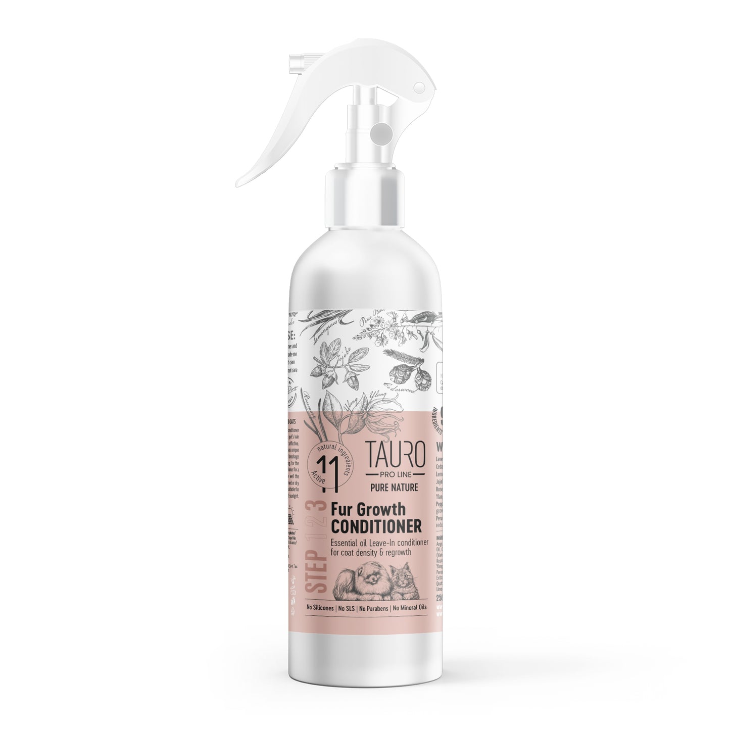 Tauro Pro Line Pure Nature Fur Growth Dog & Cat Leave-In Conditioner, 8.5 fl oz (Step 3)