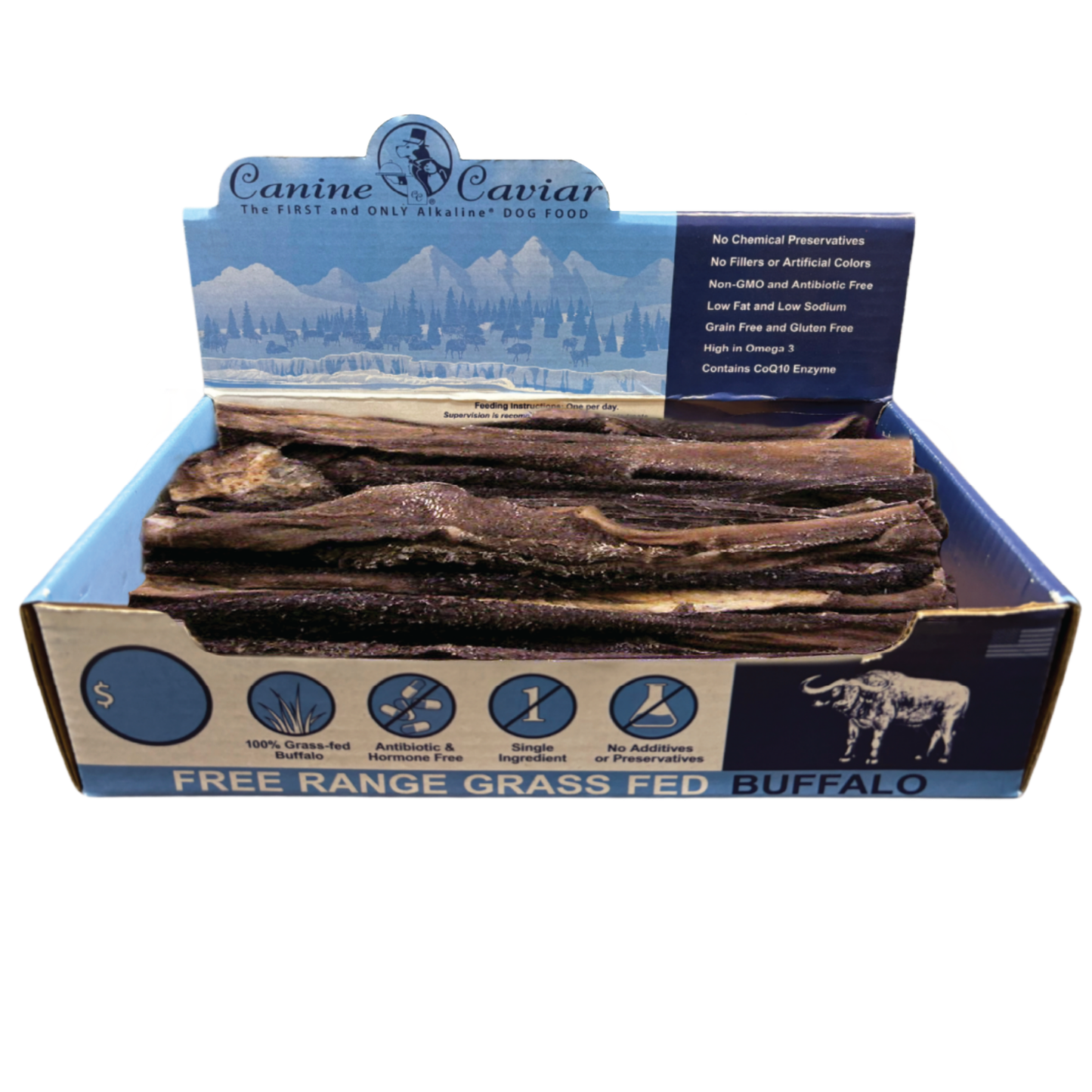 Canine Caviar Tripe Flat - Vanilla Display Box (6"-50ct / 12"-35ct)