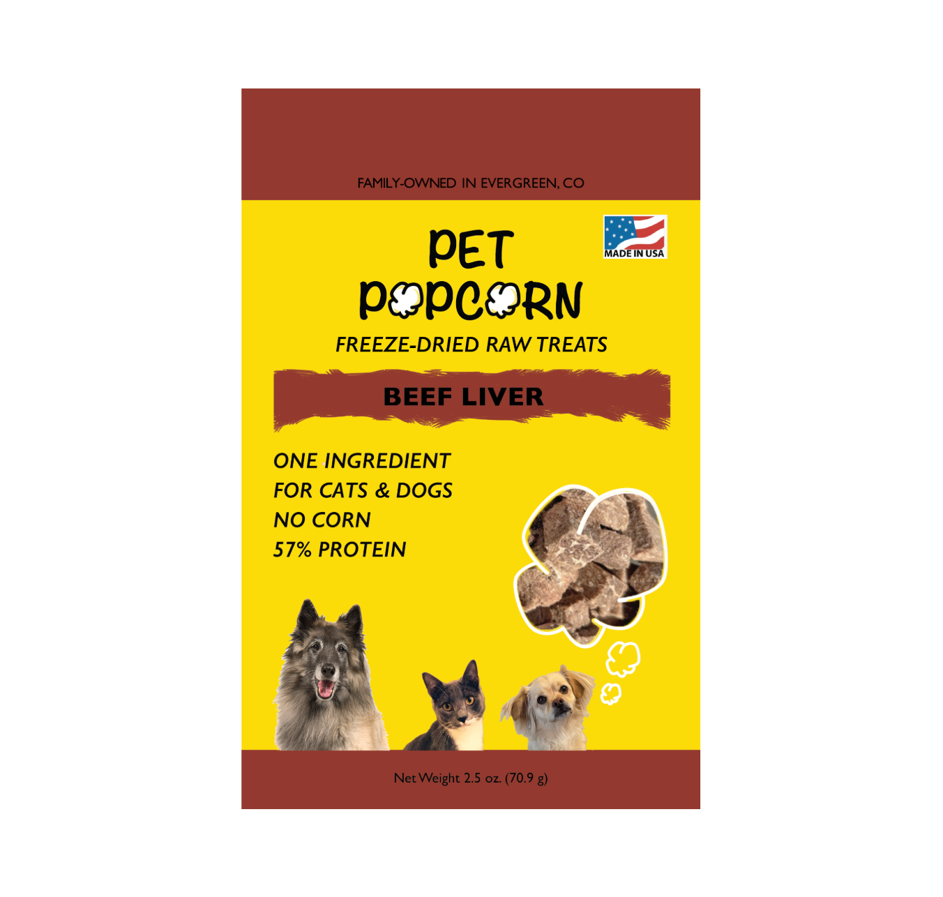 Pet Popcorn Beef Liver Treats