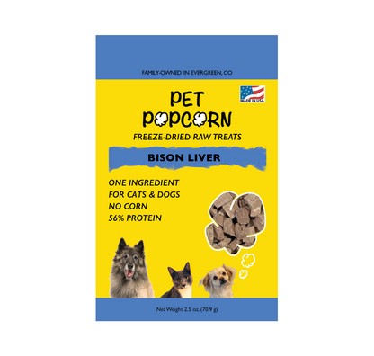 Pet Popcorn Bison Liver Treats