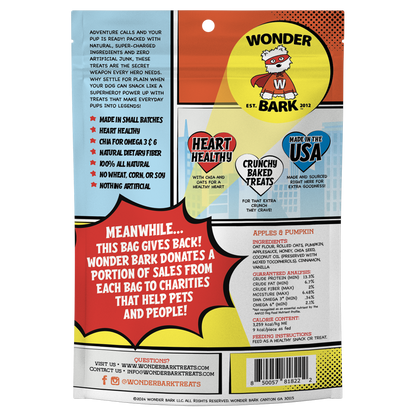 Wonder Bark Heros - Apples and Pumpkin All Natural Dog Treats