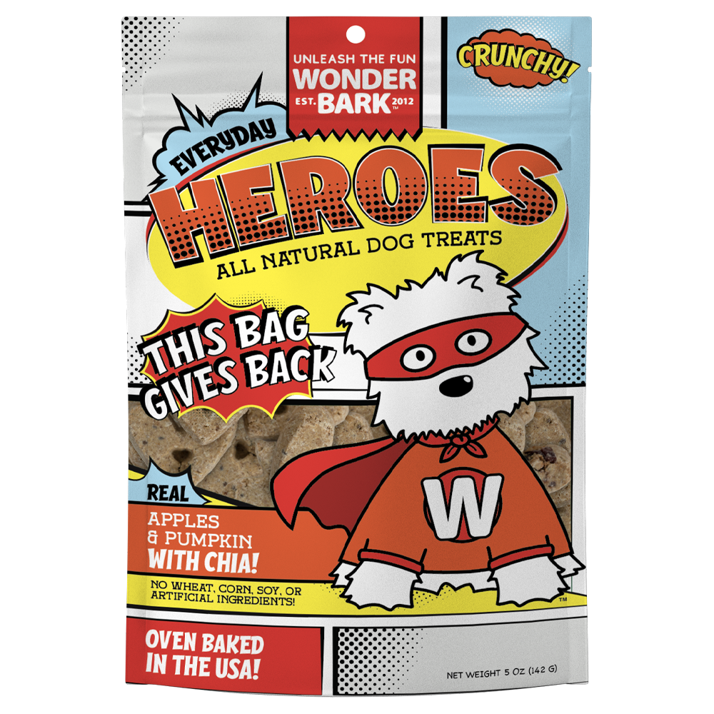 Wonder Bark Heros - Apples and Pumpkin All Natural Dog Treats