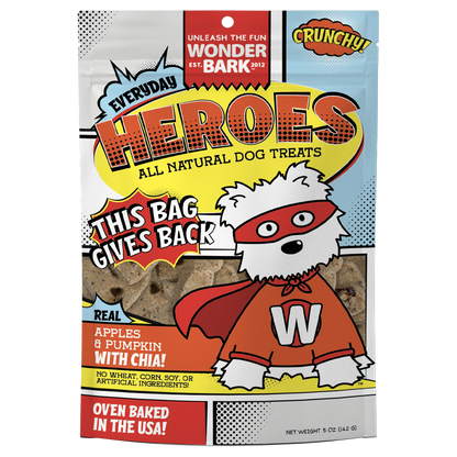 Wonder Bark Heros - Apples and Pumpkin All Natural Dog Treats