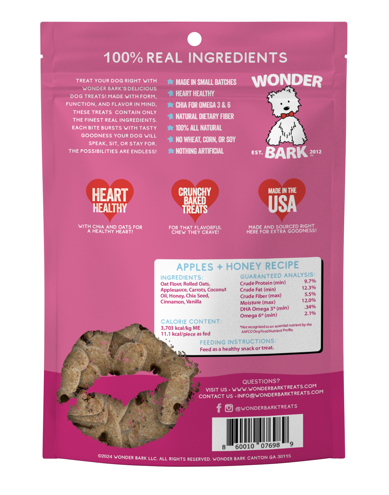 Wonder Bark Everydays - Mommy's Kisses All Natural Dog Treats