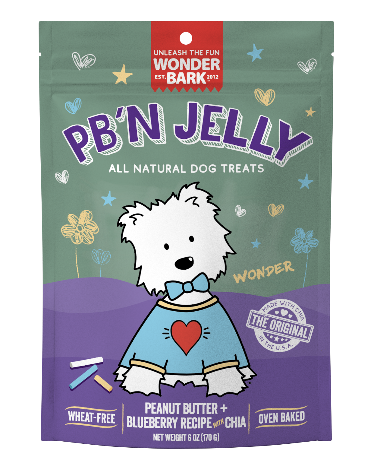 Wonder Bark Everydays - PB'N Jelly Biscuits All Natural Dog Treats
